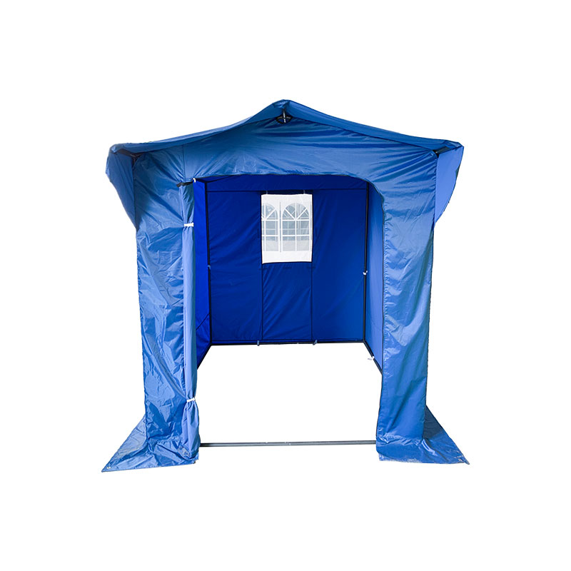 Skladacia séria stanu Pro Stries 50 mm hliník + 4 dvojité strany PVC 520 g/m² plachta pre profesionálne potreby alebo denné použitie modré