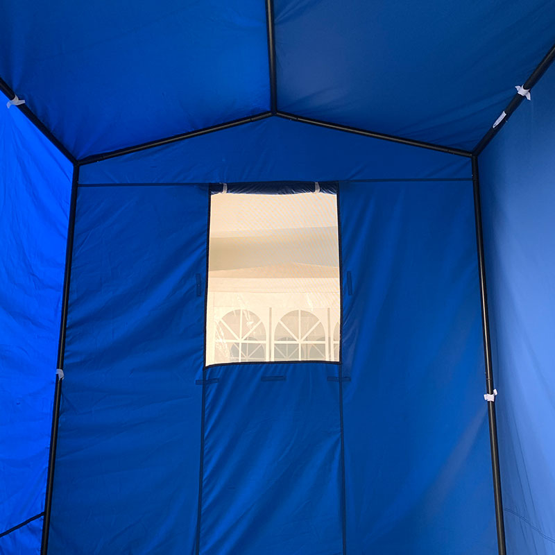 Skladacia séria stanu Pro Stries 50 mm hliník + 4 dvojité strany PVC 520 g/m² plachta pre profesionálne potreby alebo denné použitie modré